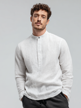 Men's casual linen long-sleeved shirt